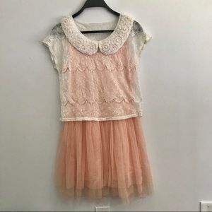 Lace two-piece dress